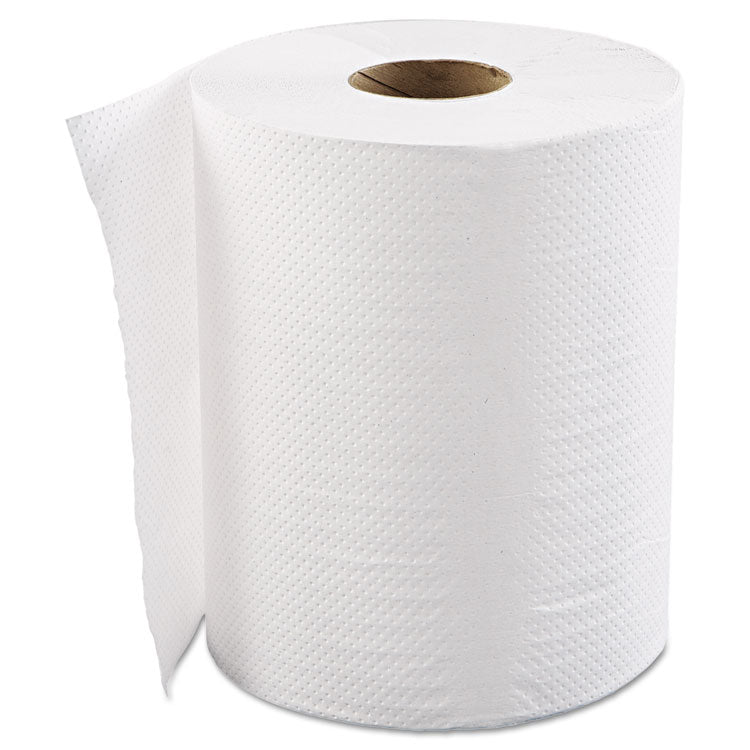 GEN - Hardwound Roll Towels, 1-Ply, 8" x 600 ft, White, 12 Rolls/Carton