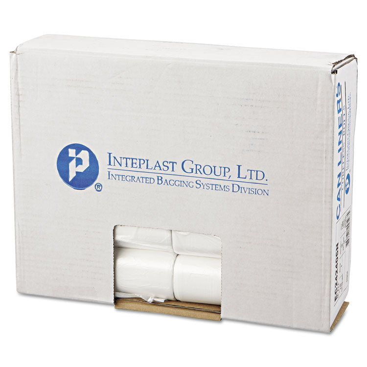 Inteplast Group - High-Density Commercial Can Liners, 10 gal, 6 microns, 24" x 24", Natural, 1,000/Carton (9307075)