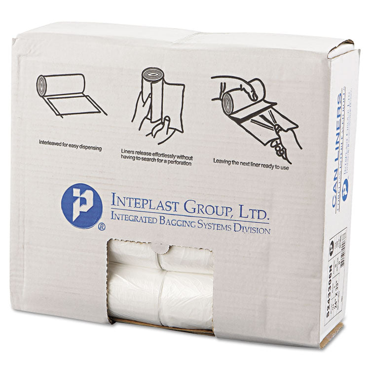 Inteplast Group - High-Density Commercial Can Liners, 16 gal, 6 microns, 24" x 33", Natural, 1,000/Carton