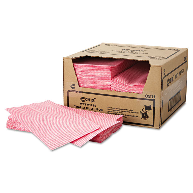 Chix - Wet Wipes, 11.5 x 24, White/Pink, 200/Carton