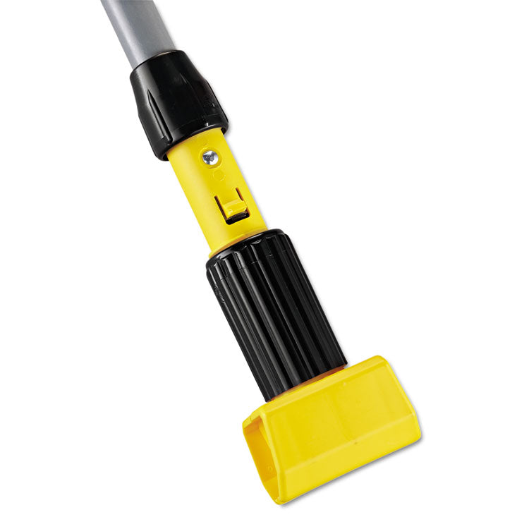 Rubbermaid Commercial - Gripper Aluminum Mop Handle, 1.13" dia x 60", Gray/Yellow