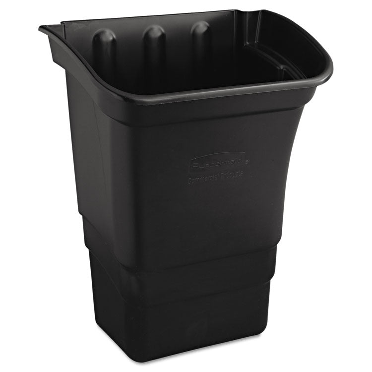 Rubbermaid Commercial - Optional Utility Cart Refuse/Utility Bin, 8 gal, Polyethylene, Black
