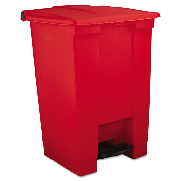 Rubbermaid Commercial - Indoor Utility Step-On Waste Container, 12 gal, Plastic, Red