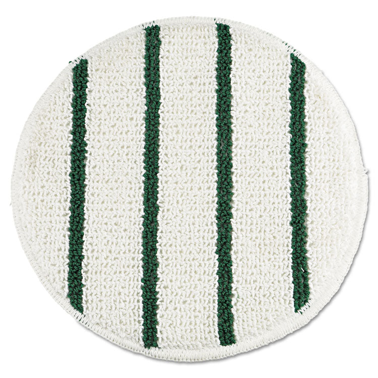 Rubbermaid Commercial - Low Profile Scrub-Strip Carpet Bonnet, 19" Diameter, White/Green
