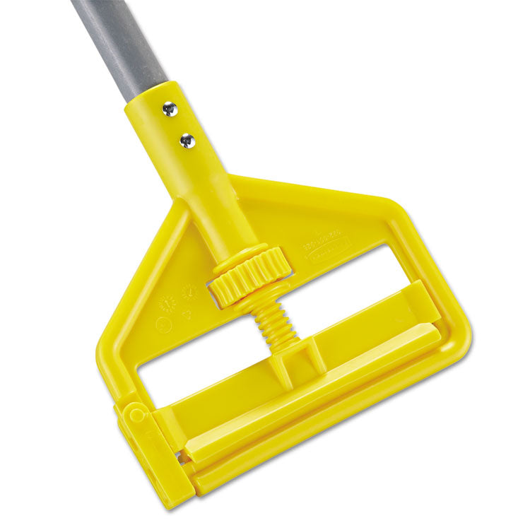 Rubbermaid Commercial - Invader Fiberglass Side-Gate Wet-Mop Handle, 1" dia x 60", Gray/Yellow