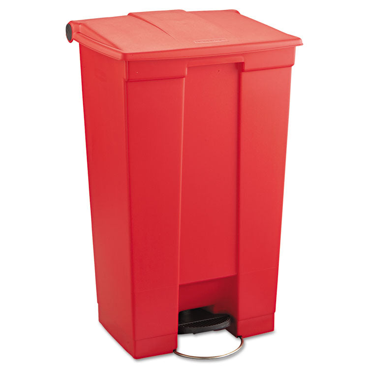 Rubbermaid Commercial - Indoor Utility Step-On Waste Container, 23 gal, Plastic, Red