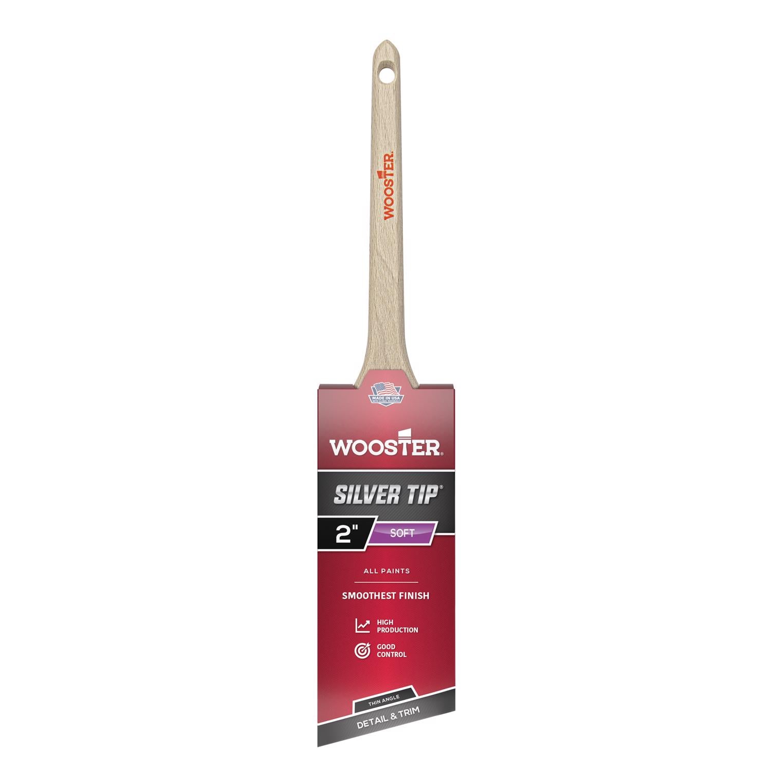 Wooster Silver Tip 2 in. Soft Thin Angle Paint Brush - Case of 6