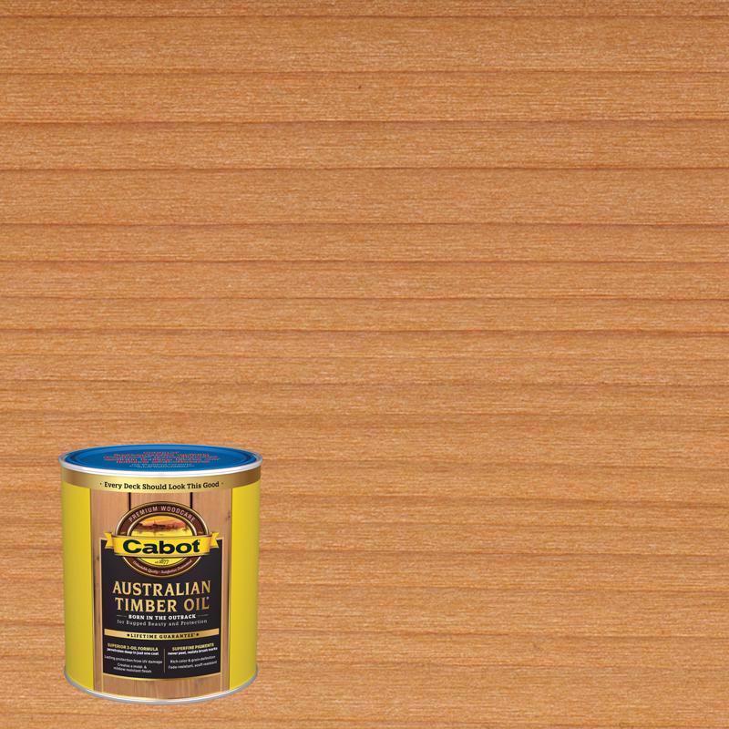 CABOT - Cabot Australian Timber Oil Low VOC Transparent Amberwood Oil-Based Australian Timber Oil 1 qt - Case of 4