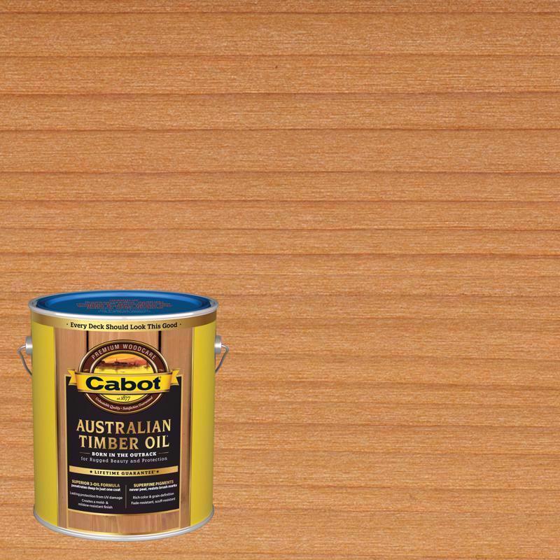 CABOT - Cabot Australian Timber Oil Low VOC Transparent Amberwood Oil-Based Australian Timber Oil 1 gal - Case of 4