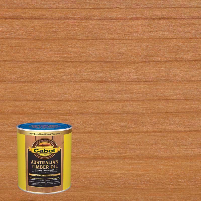 CABOT - Cabot Australian Timber Oil Low VOC Transparent Honey Teak Oil-Based Australian Timber Oil 1 qt - Case of 4