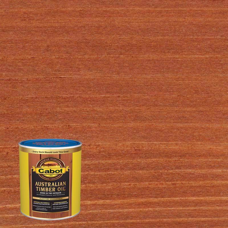 CABOT - Cabot Australian Timber Oil Low VOC Transparent Mahogany Flame Oil-Based Australian Timber Oil 1 qt - Case of 4