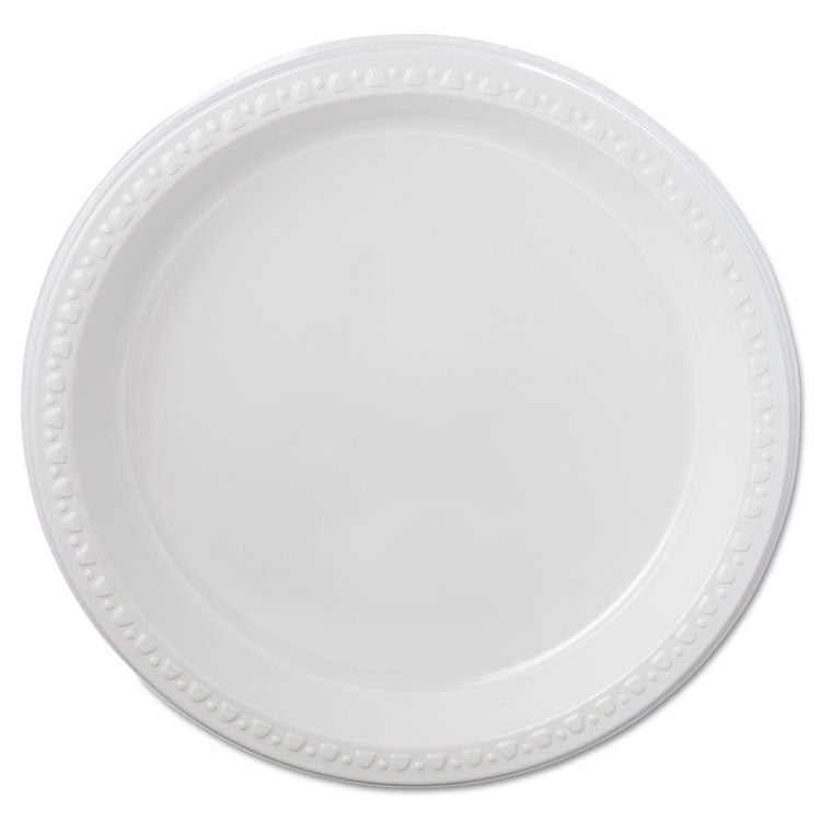 Chinet - Heavyweight Plastic Plates, 9" dia, White, 125/Pack, 4 Packs/Carton