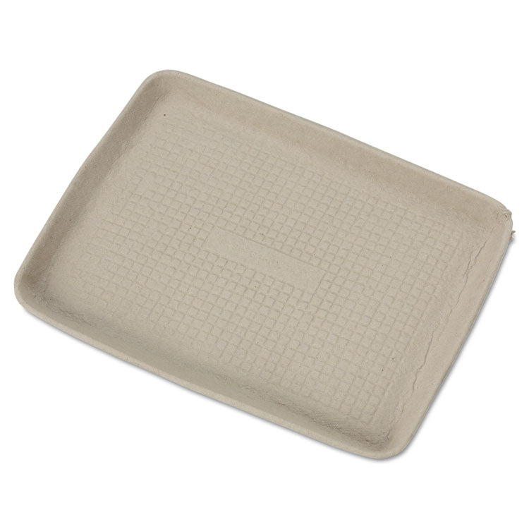 Chinet - StrongHolder Molded Fiber Food Trays, 1-Compartment, 9 x 12 x 1, Beige, Paper, 250/Carton