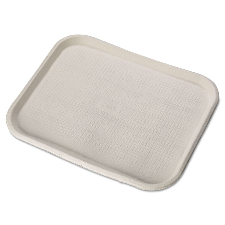 Chinet - Savaday Molded Fiber Food Trays, 1-Compartment, 14 x 18, White, Paper, 100/Carton