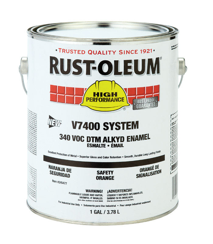 RUST-OLEUM - Rust-Oleum High Performance Indoor and Outdoor Gloss Orange Protective Paint 1 gal - Case of 2