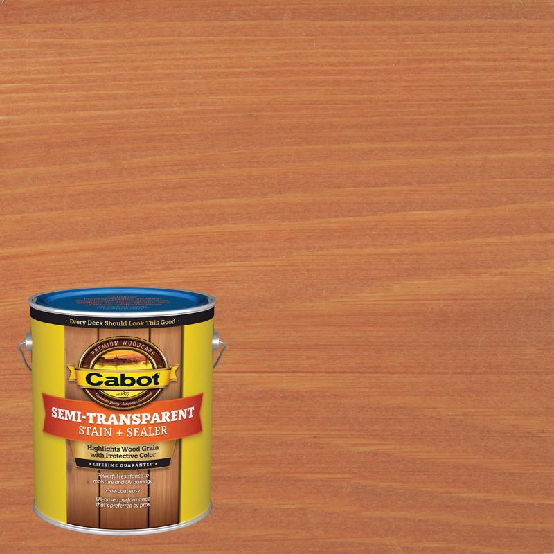 CABOT - Cabot Semi-Transparent Low VOC Semi-Transparent Redwood Oil-Based Stain and Sealer 1 gal - Case of 4