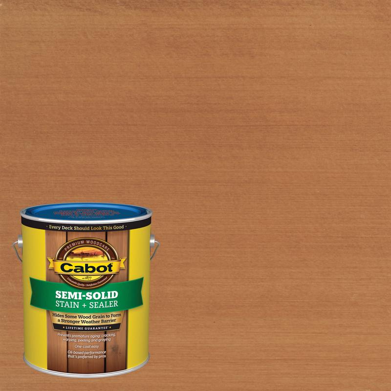 CABOT - Cabot Semi-Solid Low VOC Semi-Solid New Redwood Oil-Based Deck and Siding Stain 1 gal - Case of 4