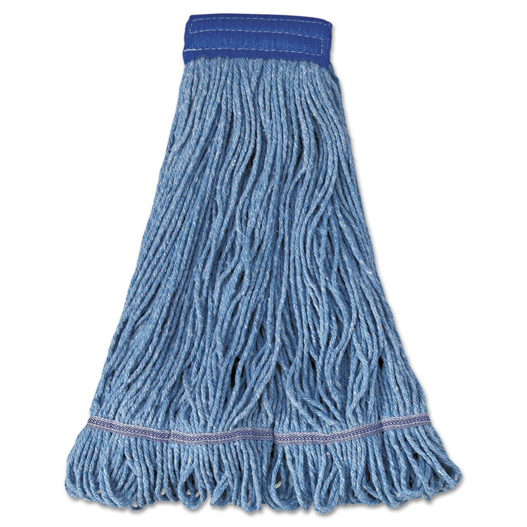 Boardwalk - Super Loop Wet Mop Head, Cotton/Synthetic Fiber, 5" Headband, X-Large Size, Blue, 12/Carton