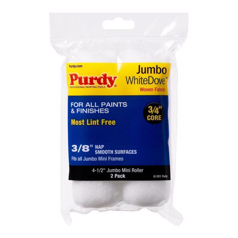 PURDY - Purdy White Dove Woven Fabric 4.5 in. W X 3/8 in. Jumbo Mini Paint Roller Cover 2 pk