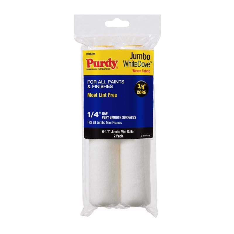 PURDY - Purdy White Dove Woven Fabric 6.5 in. W X 1/4 in. Jumbo Mini Paint Roller Cover 2 pk