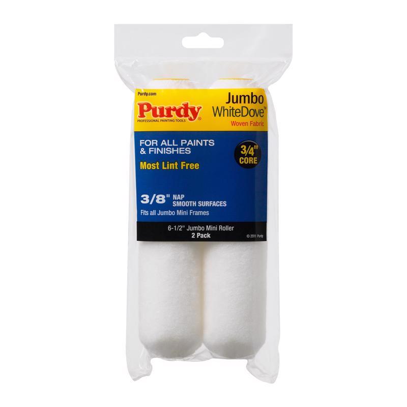 PURDY - Purdy White Dove Woven Fabric 6.5 in. W X 3/8 in. Jumbo Mini Paint Roller Cover 2 pk