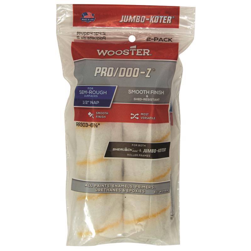 WOOSTER - Wooster Pro/Doo-Z Woven 6.5 in. W X 1/2 in. Jumbo Paint Roller Cover 2 pk [RR303-6 1/2]