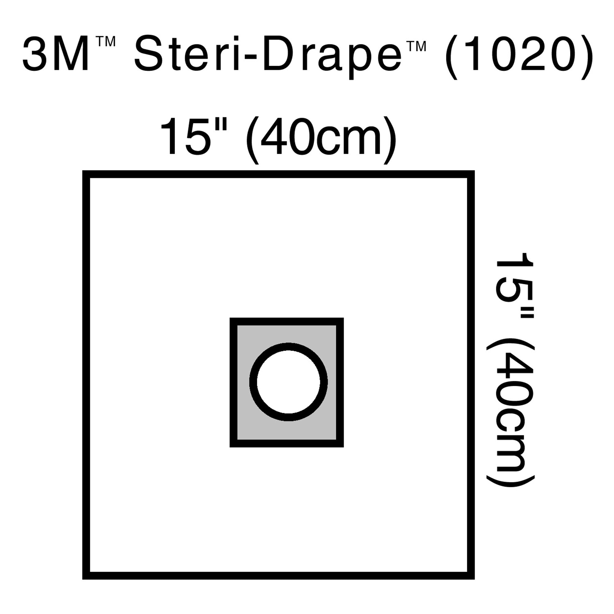 Solventum Corporation - EENT Drape 3M™ Steri-Drape™ Small Drape with Aperture 15 W X 15 L Inch Sterile [1/EA]
