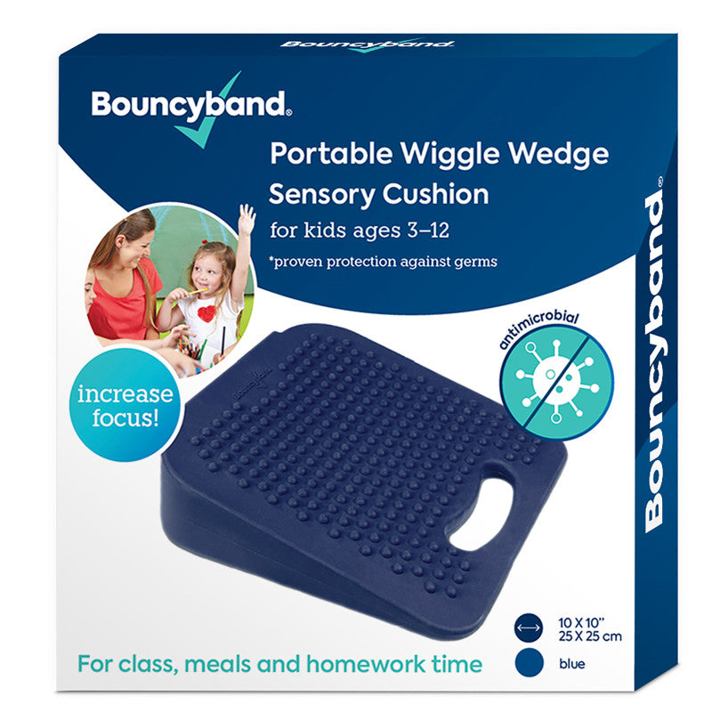 BOUNCYBAND - Antimicrobial Wiggle Wedge Sensory Cushion, 10" Square