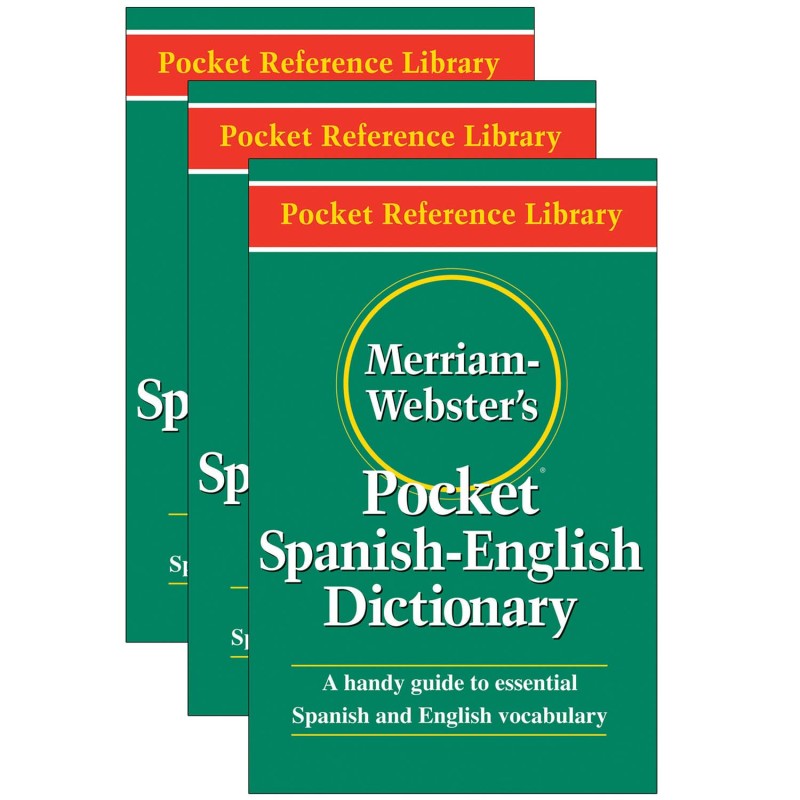 MERRIAM-WEBSTER - Pocket Spanish-English Dictionary, Paperback, Pack of 3