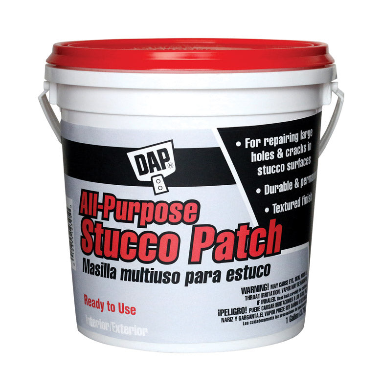 DAP - DAP All-Purpose Stucco Ready to Use White Patch 1 gal - Case of 4