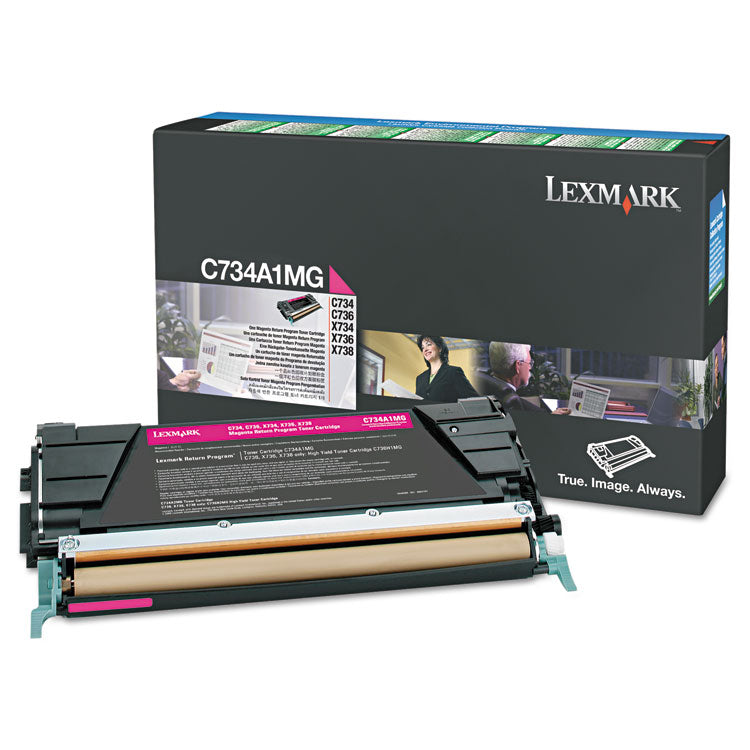 Lexmark - X746A1MG Return Program Toner, 7,000 Page-Yield, Magenta