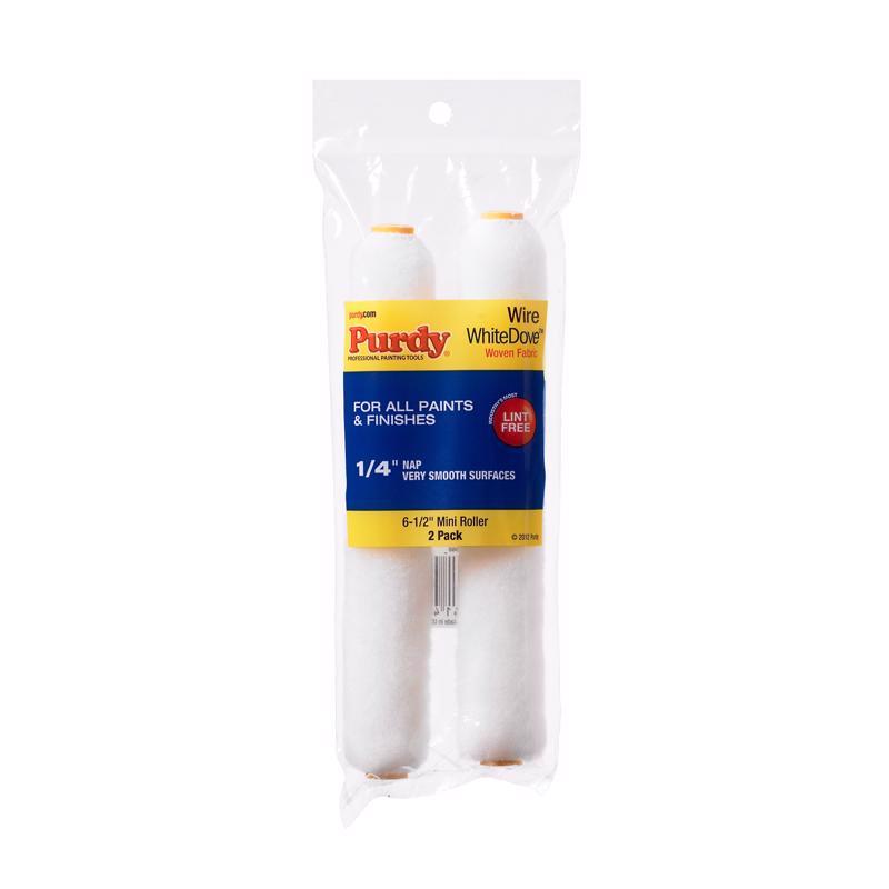 PURDY - Purdy White Dove Woven Fabric 6.5 in. W X 1/4 in. Mini Paint Roller Cover 2 pk