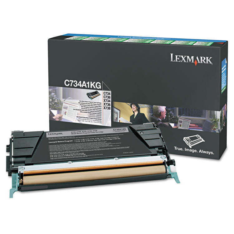 Lexmark - X746H1KG Return Program High-Yield Toner, 12,000 Page-Yield, Black