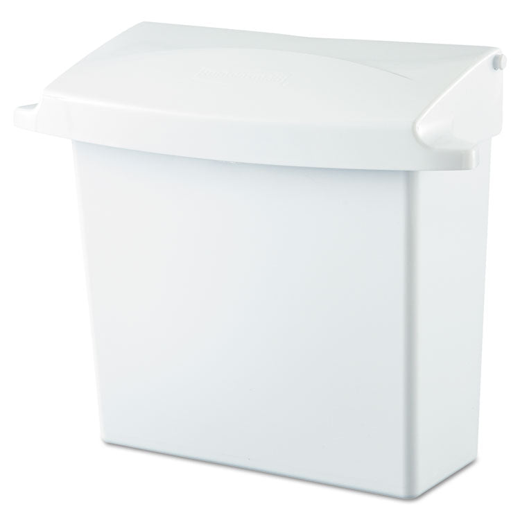 Rubbermaid Commercial - Sanitary Napkin Receptacle with Rigid Liner, Plastic, White