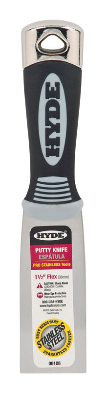 HYDE - Hyde 1.5 in. W X 7-3/4 in. L Stainless Steel Flexible Putty Knife - Case of 5