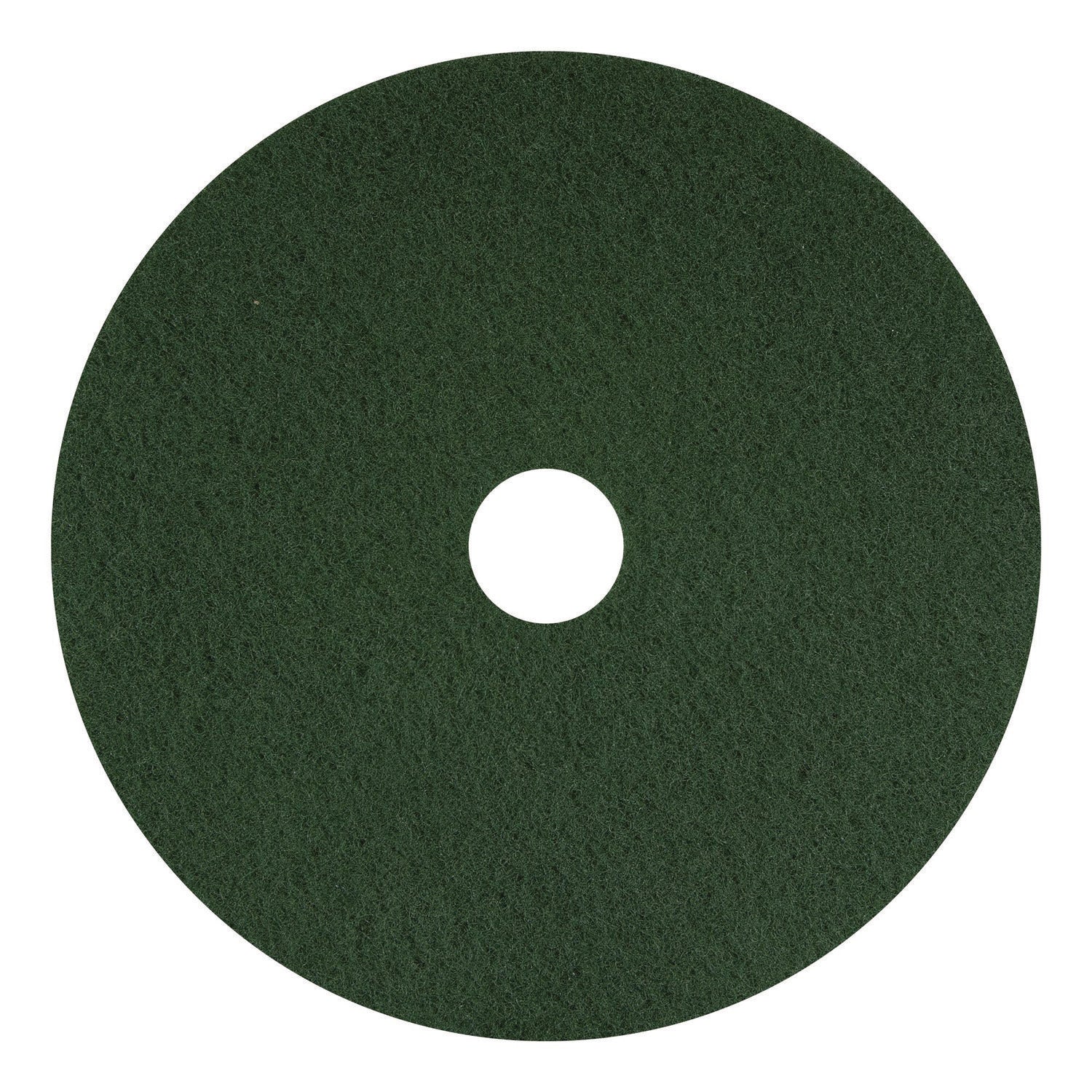 Scrubbing Pad, 16" Diameter, Green, 5/Carton