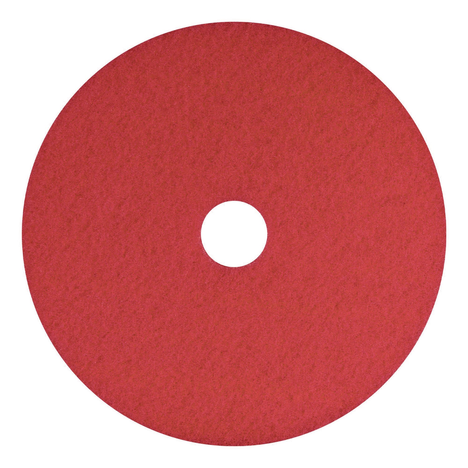 Buffing Pad, 16" Diameter, Red, 5/Carton