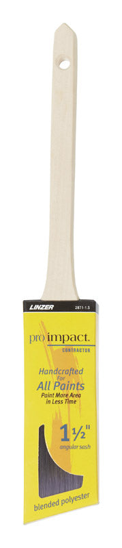 LINZER - Linzer Pro Impact 1-1/2 in. Thin Angle Contractor Paint Brush