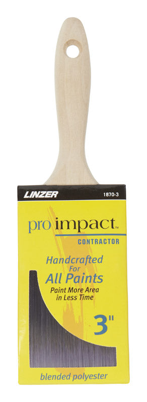 LINZER - Linzer Pro Impact 3 in. Flat Paint Brush - Case of 6 [1870 PIC 0300]