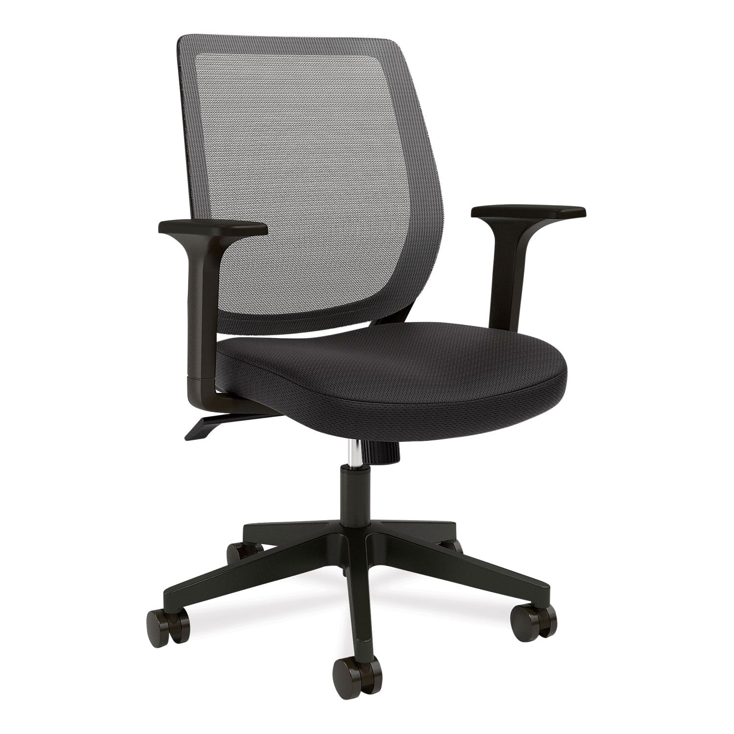 Alera Wessex Ergonomic Fabric Mesh Swivel Task Chair, Supports Up to 275lbs, 17.09 to 20.83 Seat Height, Black Seat/Back/Base