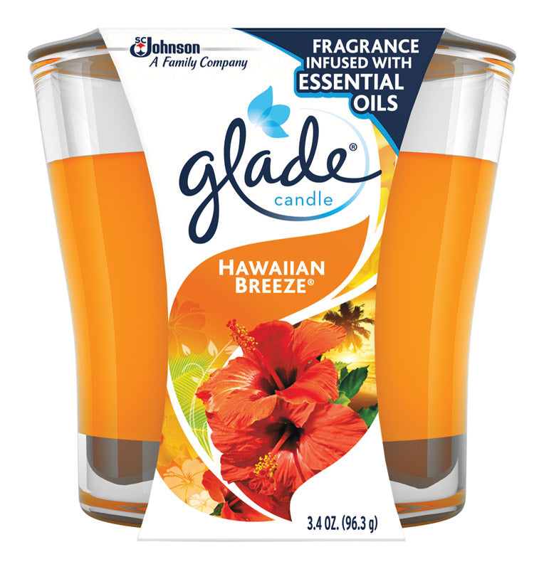 GLADE - Glade Orange Hawaiian Breeze Scent Jar Air Freshener Candle 3.4 oz - Case of 6