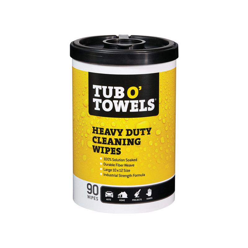 TUB O' TOWELS - Tub O' Towels Heavy Duty Fiber Weave Cleaning Wipes 12 in. W X 10 in. L 90 pk