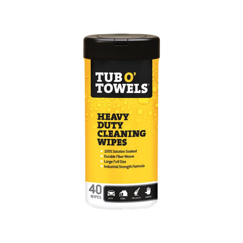 TUB O' TOWELS - Tub O' Towels Fiber Weave Cleaning Wipes 8 in. W X 7 in. L 40 pk