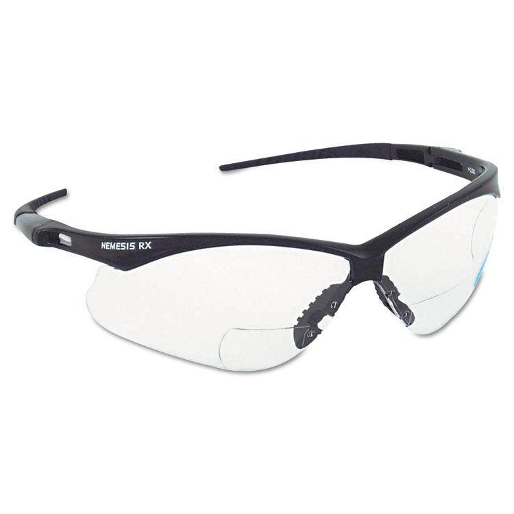 KleenGuard - V60 Nemesis Rx Reader Safety Glasses, Black Frame, Clear Lens, +1.5 Diopter Strength