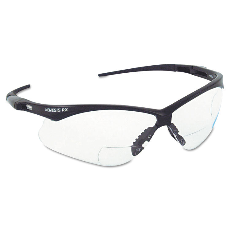 KleenGuard - V60 Nemesis Rx Reader Safety Glasses, Black Frame, Smoke Lens, +2.0 Diopter Strength