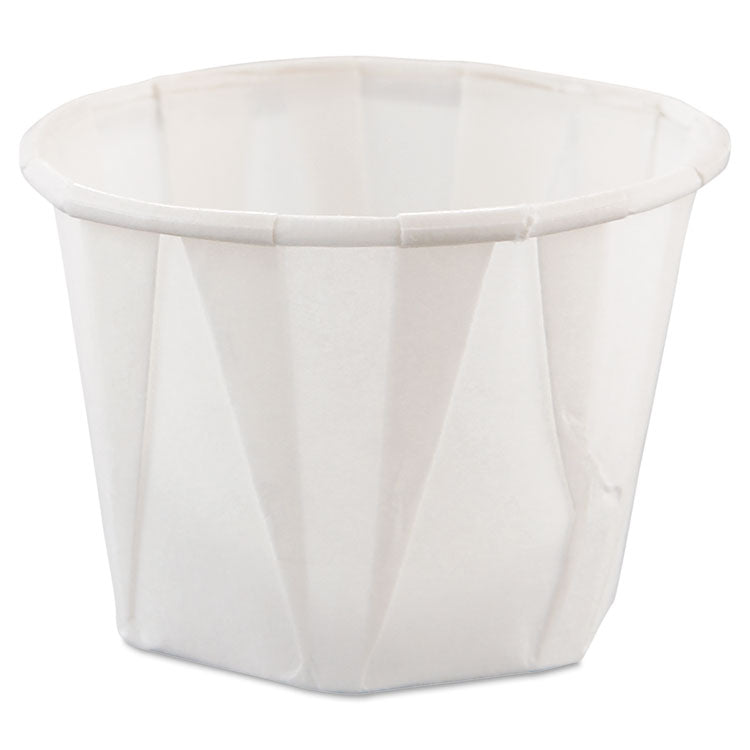 Dart - Paper Portion Cups, 1 oz, White, 250/Bag, 20 Bags/Carton