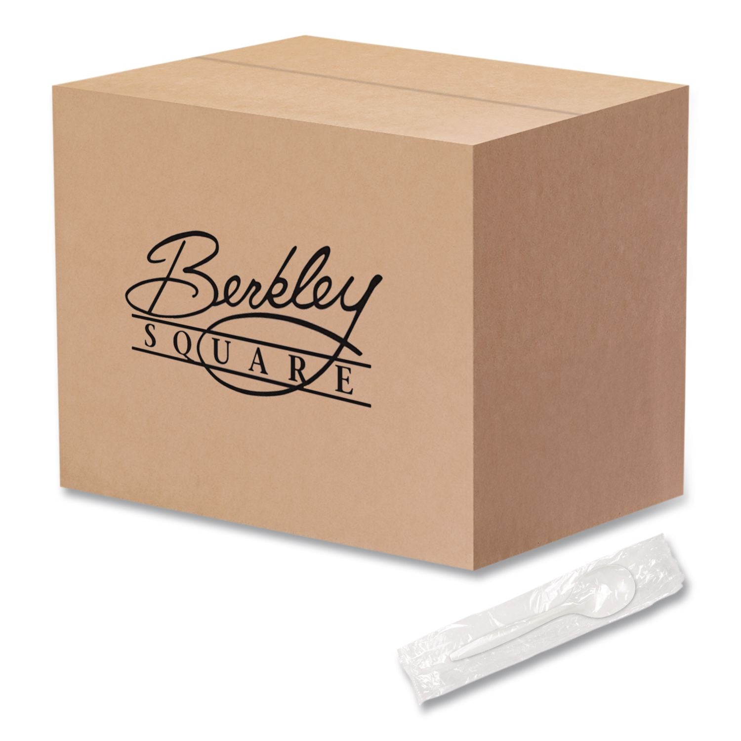 Individually Wrapped Mediumweight Cutlery, Soup Spoon, Plastic, White, 1,000/Carton