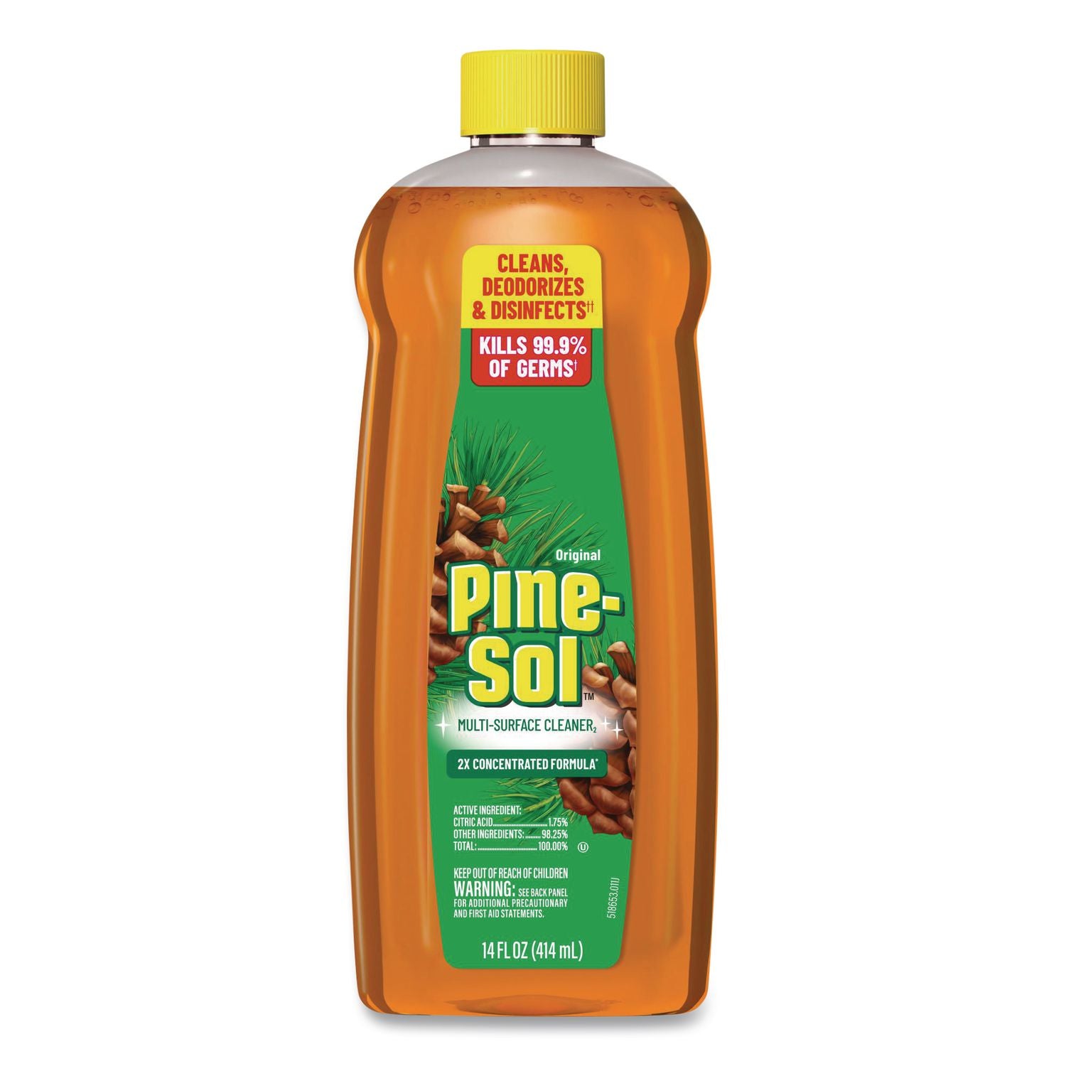 Multi-Surface Cleaner Disinfectant Concentrated, Pine Scent, 14 oz Bottle