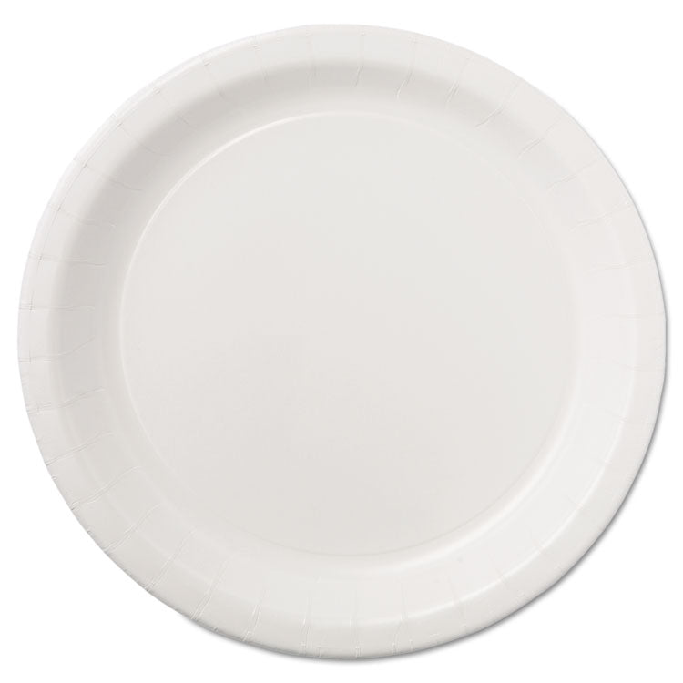 Hoffmaster - Coated Paper Dinnerware, Plate, 9" dia, White, 50/Pack, 10 Packs/Carton