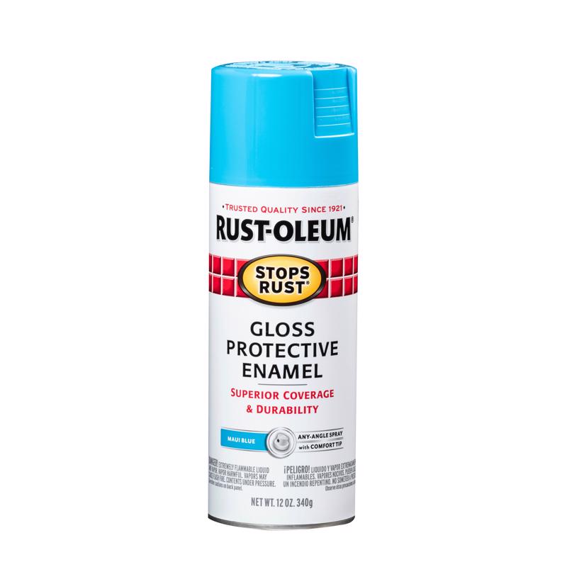 RUST-OLEUM - Rust-Oleum Stops Rust Gloss Maui Blue 12 oz